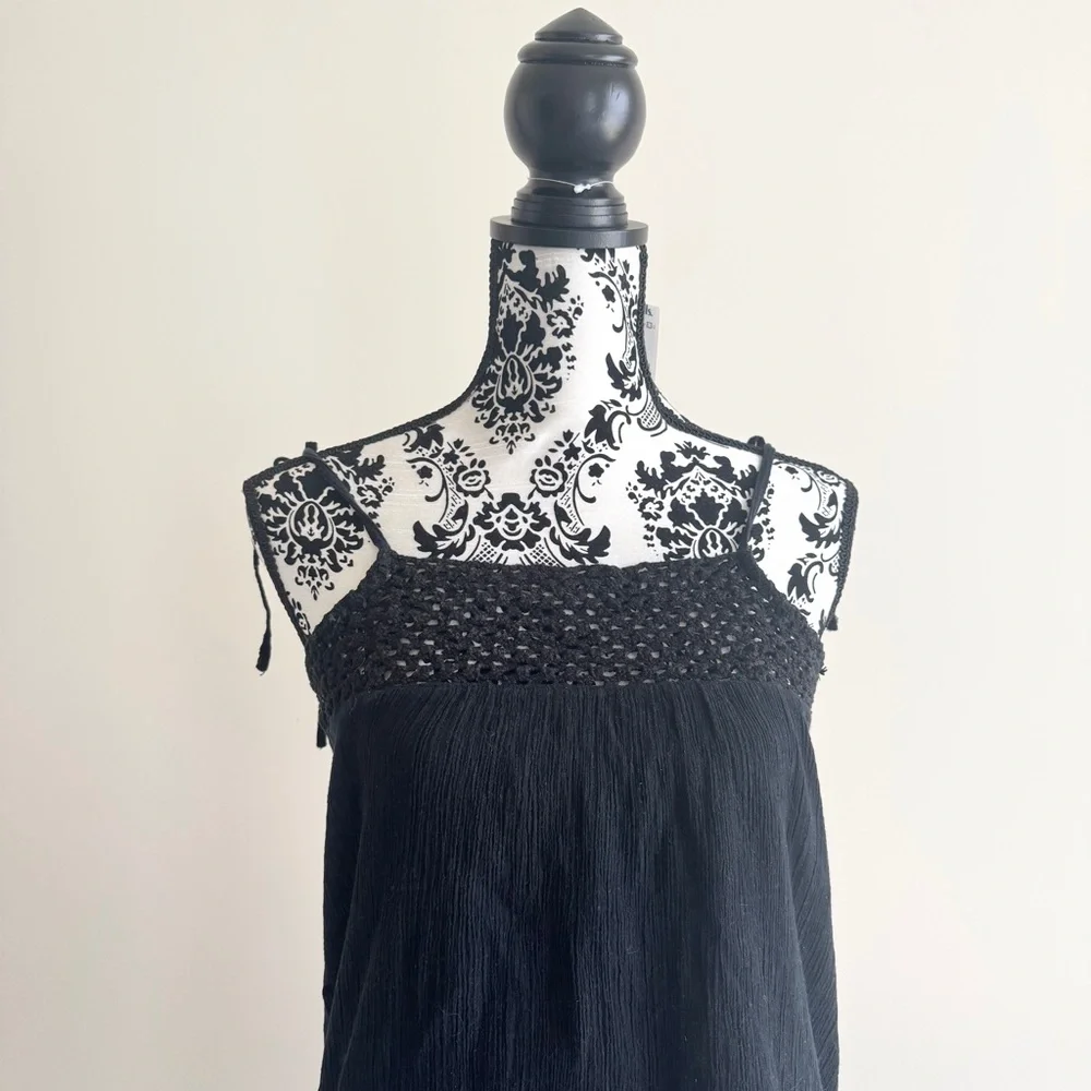 Vintage Sugar 17 Crochet Tank Top – Black – Size M - Picture 2 of 7